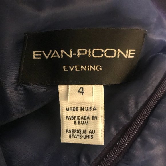 Metallic Blue Purple Formal Coat Women's 4 Evening Evan Picone Prom Party - Picture 5 of 8